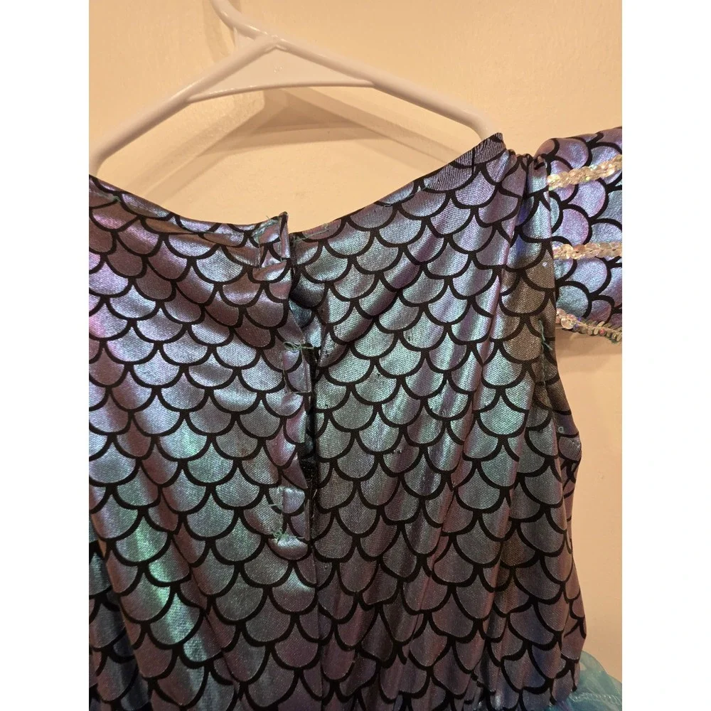 Gillians Closet Iridescent Color Change Tulle Tutu Mermaid Tail Costume Sz 5/6
